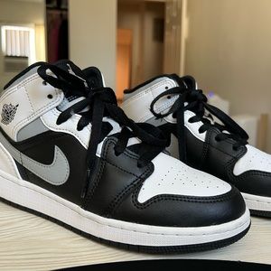 Kids Air Jordan 1 Mid White Shadow